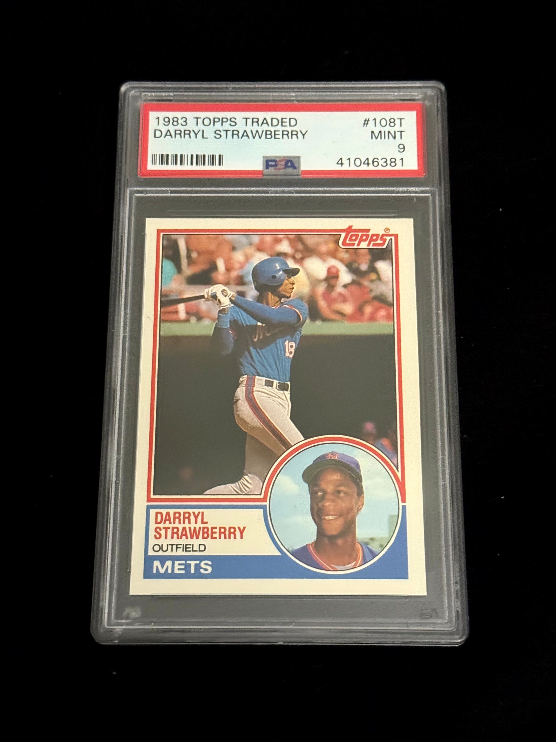 1983 Topps Traded Darryl Strawberry Rookie – PSA 9