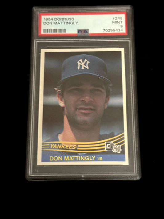 1984 Donruss Don Mattingly Rookie – PSA 9
