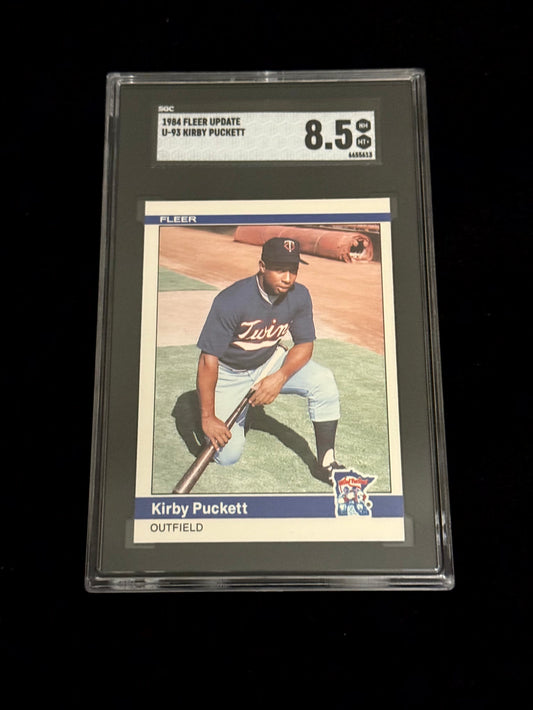 1984 Fleer Update Kirby Puckett – SGC 8.5