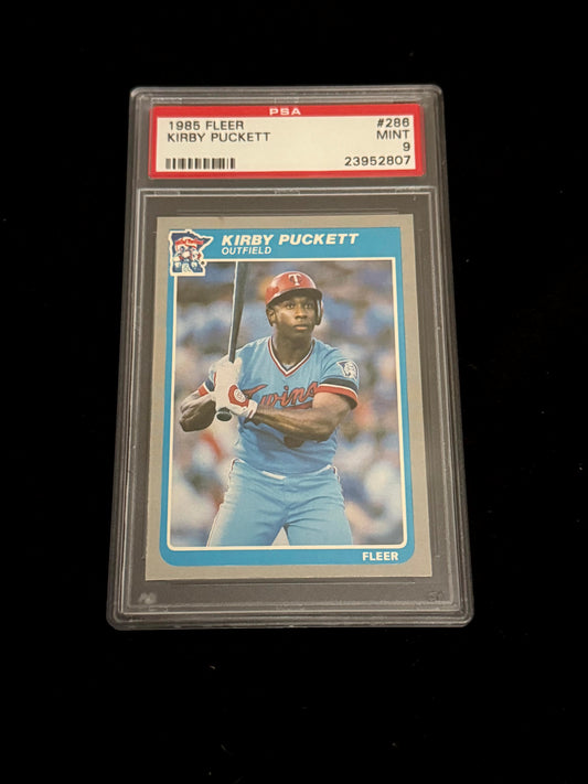 1985 Fleer Kirby Puckett Rookie – PSA 9