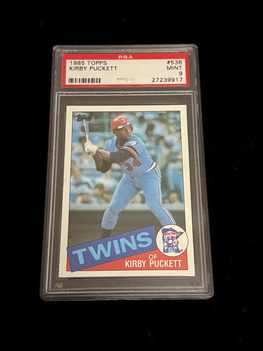 1985 Topps Kirby Puckett Rookie #536 – PSA 9 – Minnesota Twins
