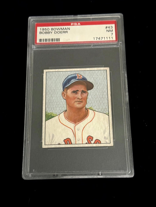 1950 Bowman Bobby Doerr PSA 7 Red Sox