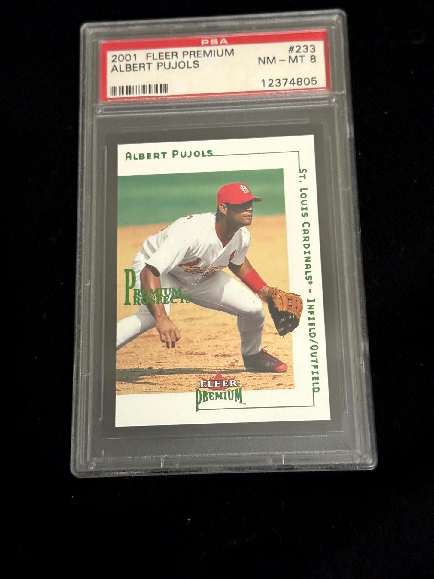 2001 Fleer Premium Albert Pujols Rookie Card – PSA 8 /1999