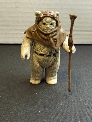 Vintage 1983 Kenner Star Wars Chief Chirpa Complete w/ Hood & Staff – Excellent Condition