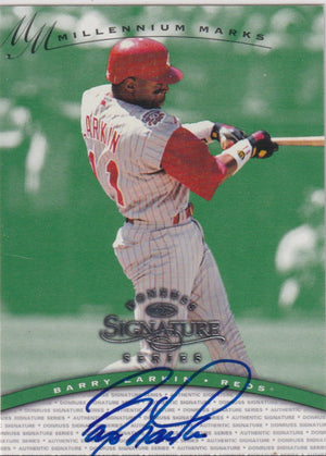 Barry Larkin Autograph – 1997 Donruss Signatures Millennium Marks – Hall of Fame