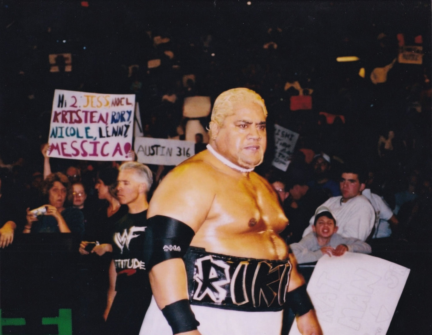 Rikishi entrance WWF Boston 2000 original arena photo