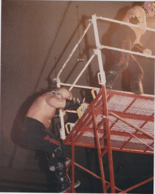 Road Warriors Scaffold Match 8x10 Wrestling Photo – NWA Philadelphia January 10 1987