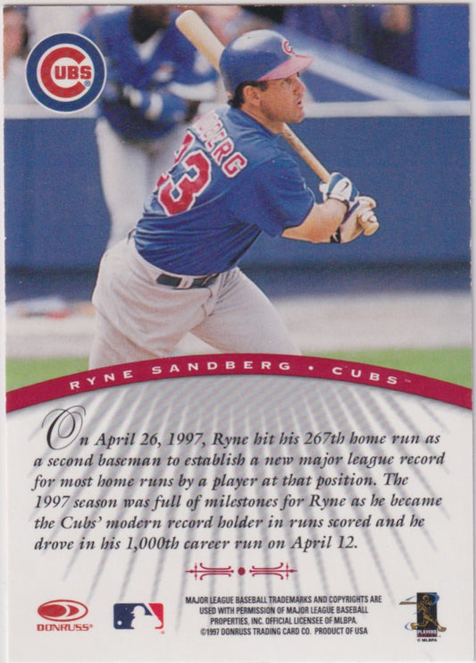 Ryne Sandberg Autograph – 1997 Donruss Signatures – Hall of Fame - New England Consignment and Collectables