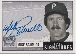 Mike Schmidt Autograph – 1999 Upper Deck Century Legends Epic Signatures – Hall of Fame