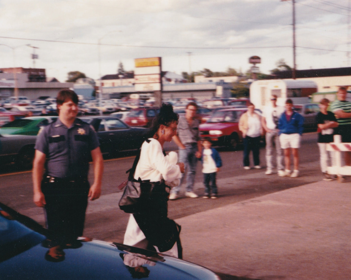 Sensational Sherri outside arena Spokane Washington June 1990 original wrestling photo