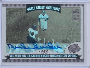 Duke Snider Autograph – 2004 Topps World Series Highlights – Hall of Fame