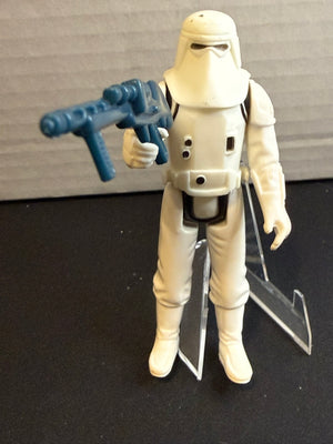 Vintage 1980 Kenner Star Wars Snowtrooper Complete w/ Blaster & Backpack – Missing Skirt – Excellent Condition