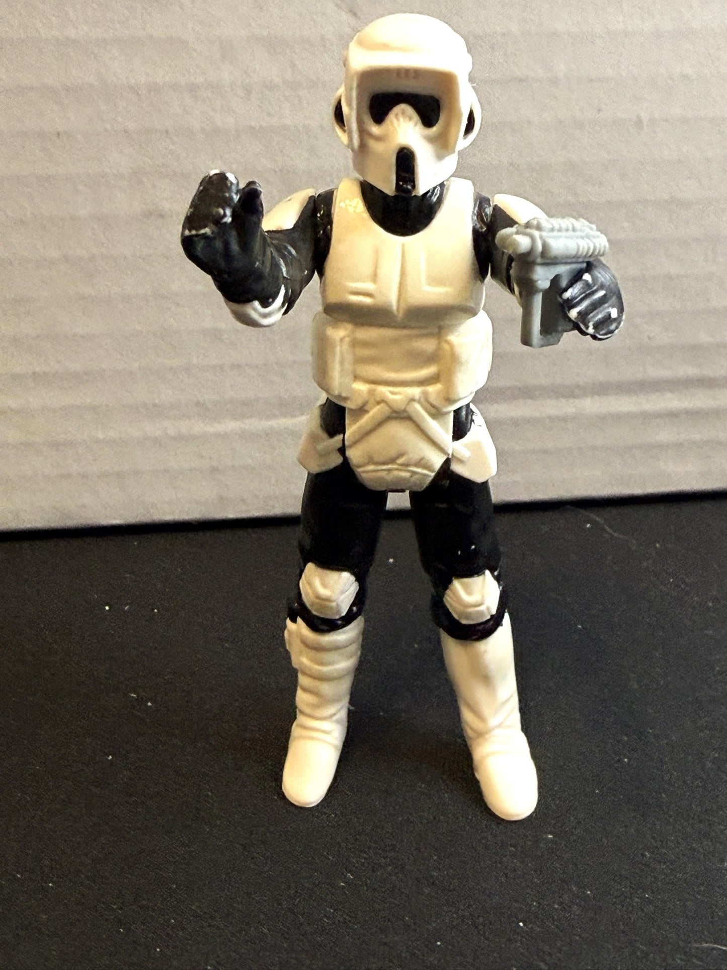 Vintage 1983 Kenner Star Wars Biker Scout Complete w/ Blaster & Backpack – Excellent Condition sports trading card product image