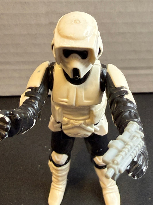Vintage 1983 Kenner Star Wars Biker Scout Complete w/ Blaster & Backpack – Excellent Condition sports trading card product image