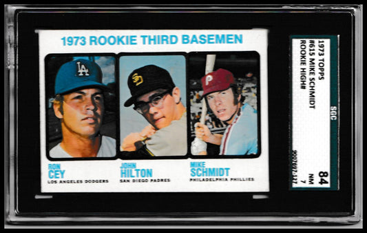 1973 Topps Mike Schmidt Rookie Card – Philadelphia Phillies – RC SGC 84 NM 7