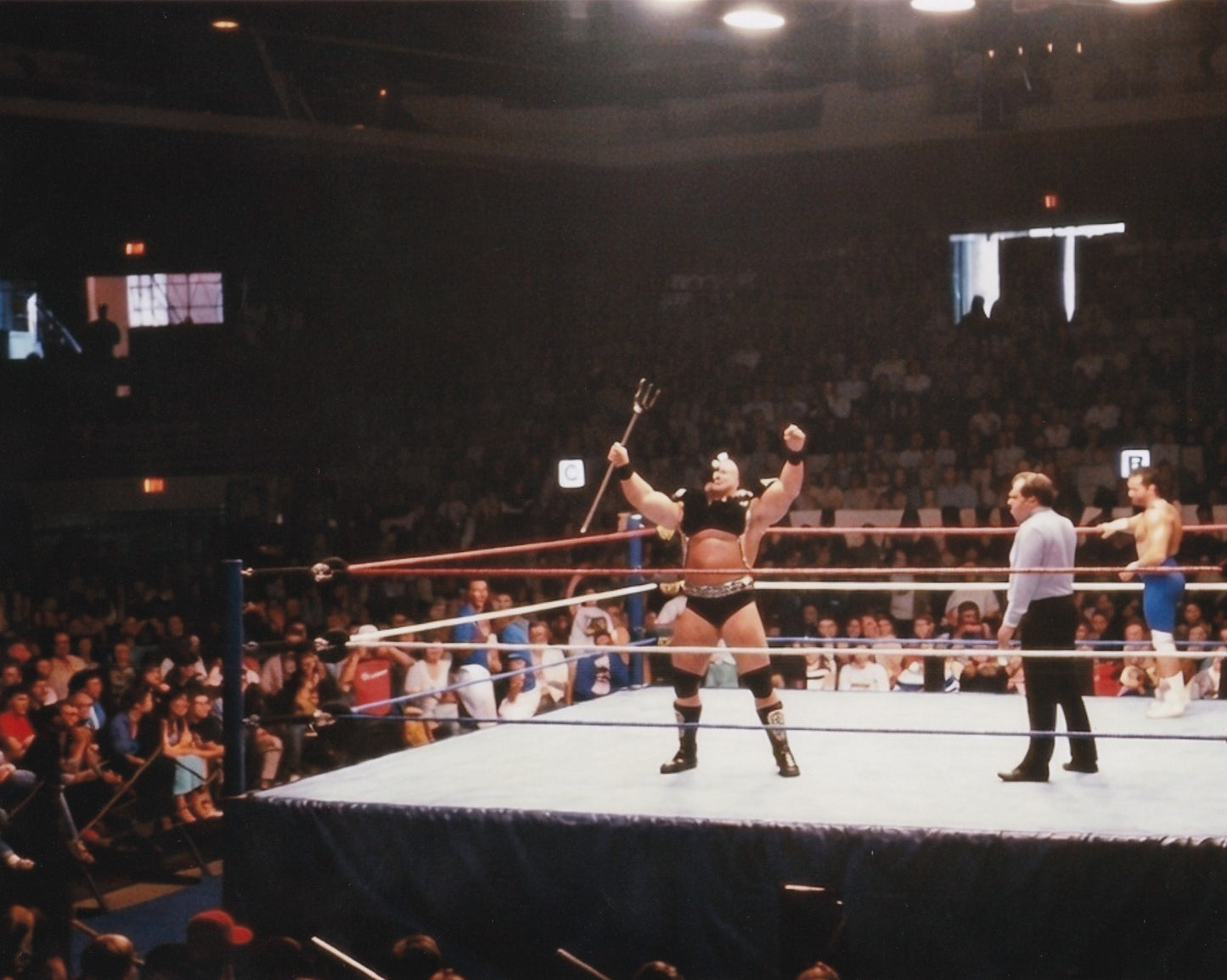 The Warlord WWF Spokane 1990 original arena wrestling photo