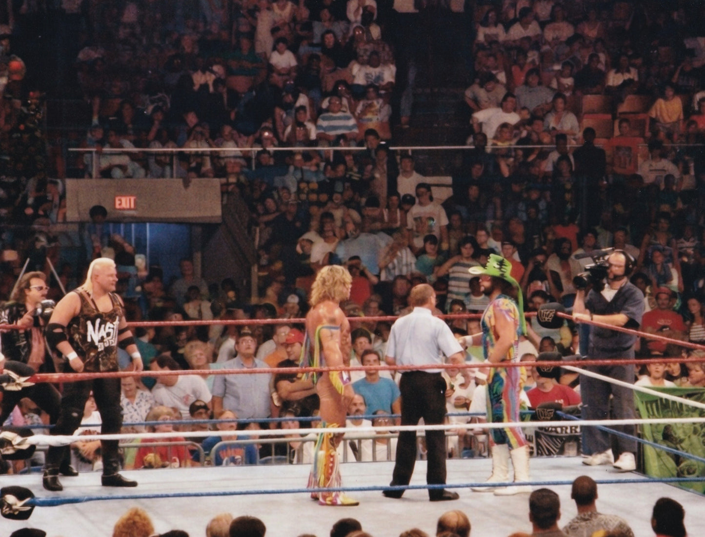 Ultimate Warrior and Randy Savage vs Nasty Boys WWF SummerSlam Spectacular Nashville 1992 arena photo