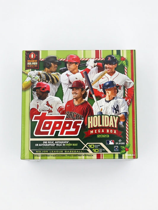 2023 Topps Holiday Mega Box – Sealed Retail Box – Holiday Parallels & SP Chase