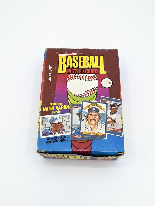 1986 Donruss Baseball Wax Box – 36 Pack Box (Unopened)