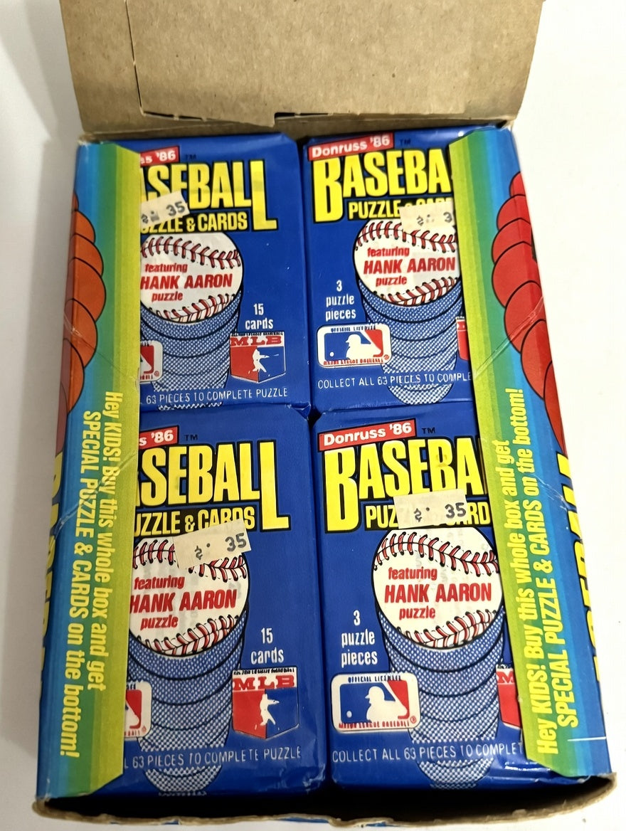 1986 Donruss Baseball Wax Box – 36 Pack Box (Unopened)