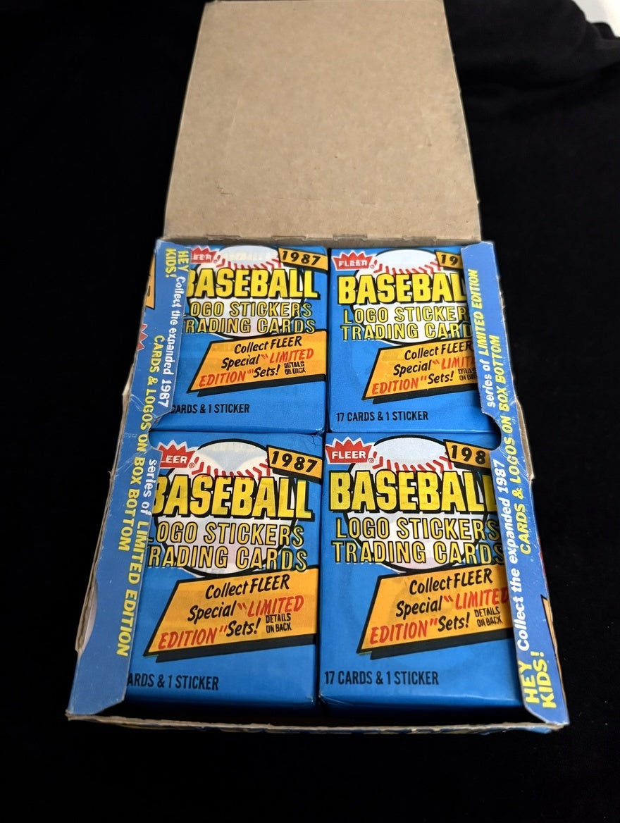 1987 Fleer Baseball Wax Box – 36 Pack Box (Unopened)
