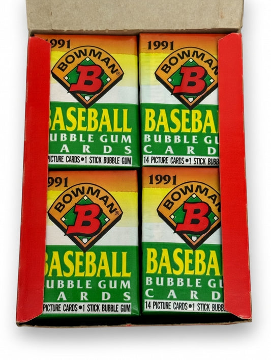 1991 Bowman Baseball Wax Box – Fred McGriff Cover – 36-Pack Box