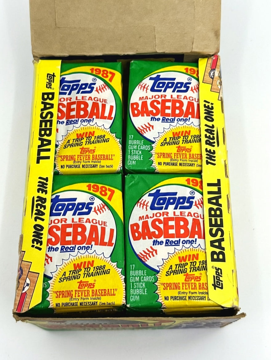 1987 Topps Baseball Wax Box 36-Packs Bo Jackson Barry Bonds Larkin