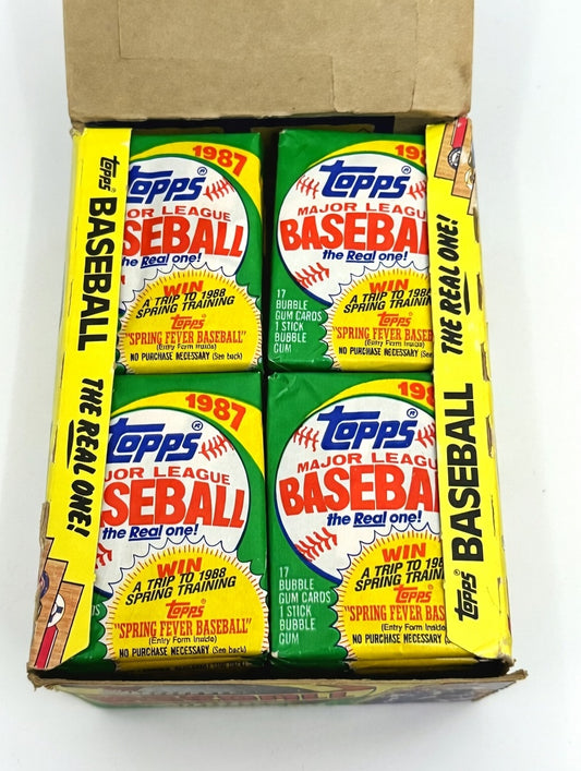1987 Topps Baseball Wax Box 36-Packs Bo Jackson Barry Bonds Larkin
