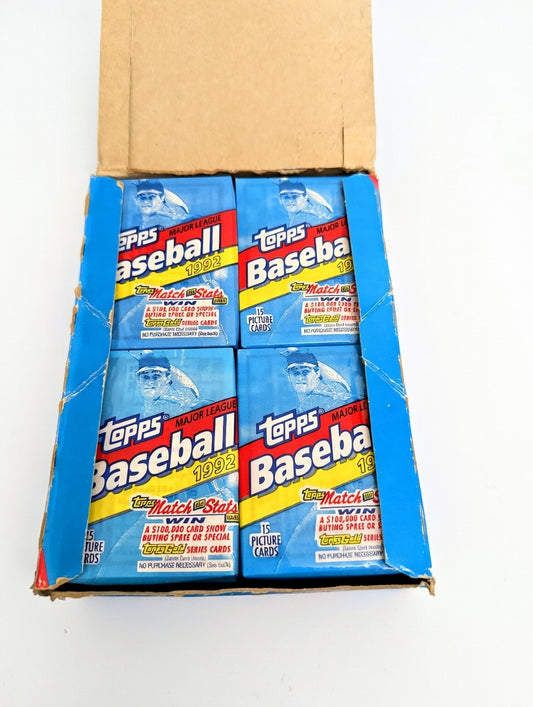 1992 Topps Baseball Wax Box – 36-Pack Box